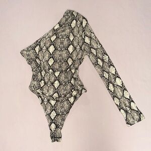 Snake Print Thong Body Suit